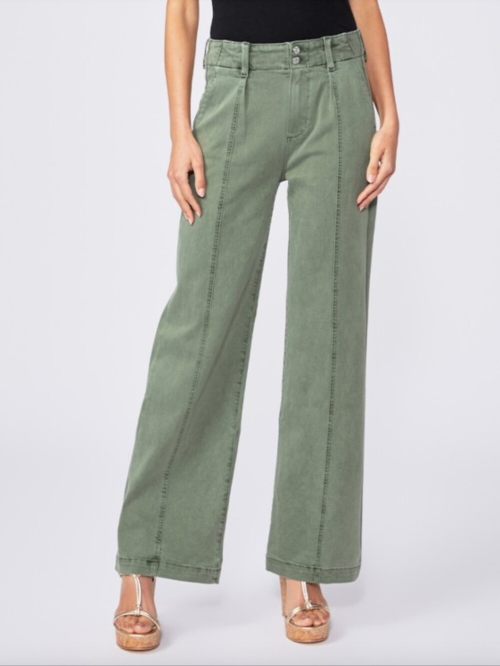 Paige Brooklyn Pants in Vintage Ivy Green